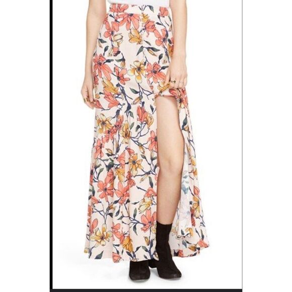 Free People Smooth Sailing Floral Maxi Skirt size 0/ XS - Picture 6 of 6